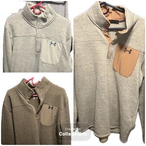 Lot of 3 Under Armour Men’s Quarter Snap Pullovers with Chest Pocket